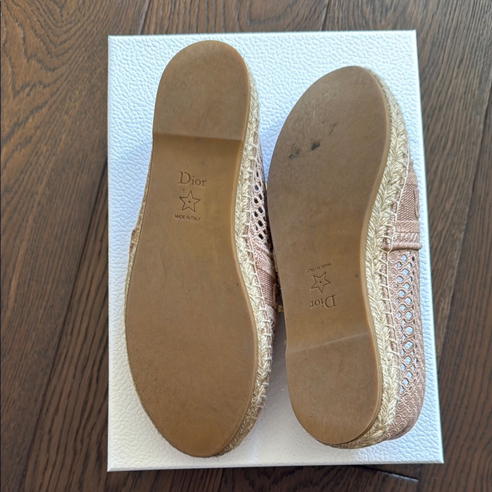 AUTHENTIC Christian Dior Nude Mesh Espadrilles (RARE color) - Picture 3 of 13